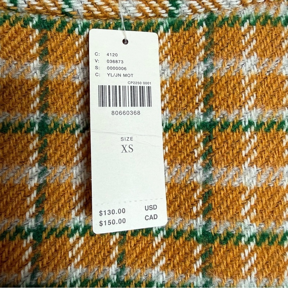 Anthropologie English Factory Yellow Plaid Skirt - Picture 7 of 9
